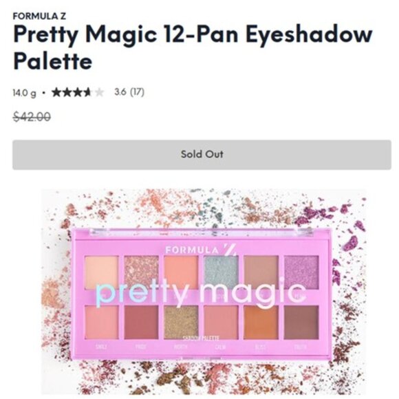 Formula Z Other - FORMULA Z "Pretty Magic" 12-Pan Eyeshadow Palette (NEW IN BOX - BEAUTIFUL!)‎